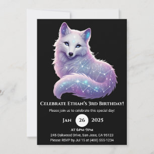 Invitation Anniversaire de la constellation stellaire Loup