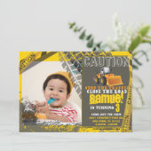 Invitation Anniversaire de la construction avec photo (Debout devant)