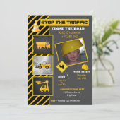 Invitation Anniversaire de la construction | Poussée de pouss (Debout devant)