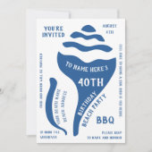 Invitation Anniversaire de la coque de plage (Devant)