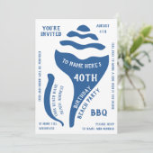 Invitation Anniversaire de la coque de plage (Debout devant)