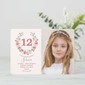 Invitation Anniversaire de la couronne rose (Debout devant)