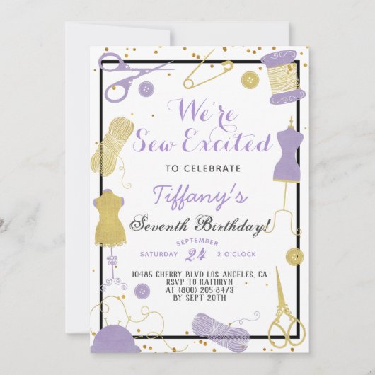 Invitation Anniversaire de la couture (Devant)