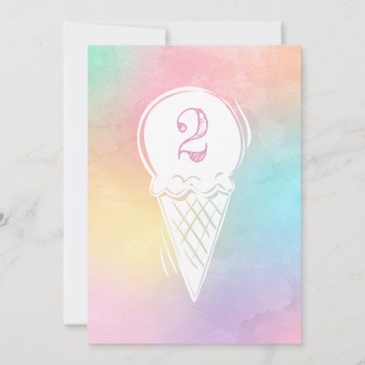 Invitation Anniversaire de la crème glacée (Dos)