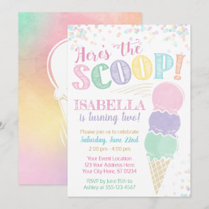 Invitation Anniversaire de la crème glacée