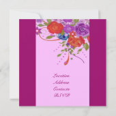 Invitation Anniversaire de la dame florale (Dos)