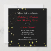 Invitation Anniversaire de la Diva au Glitter Rouge Fabuleux (Dos)