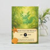 Invitation Anniversaire de la Fée de la Forêt Axolotl (Debout devant)