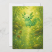 Invitation Anniversaire de la Fée de la Forêt Axolotl (Dos)