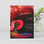 Invitation Anniversaire de la femme afro-américaine (Debout devant)