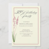 Invitation Anniversaire de la femme Fleur sauvage Pastel (Devant)