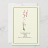 Invitation Anniversaire de la femme Fleur sauvage Pastel (Dos)