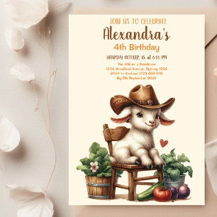 Invitation Anniversaire de la ferme Cute Barnyard