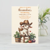 Invitation Anniversaire de la ferme Cute Barnyard (Debout devant)