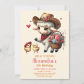 Invitation Anniversaire de la ferme Cute Barnyard (Devant)