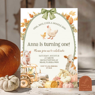 Invitation Anniversaire de la Ferme de Citrouille d'Automne C