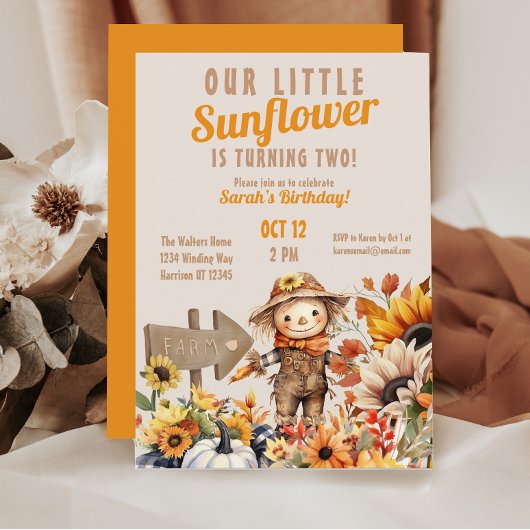 Invitation Anniversaire de la ferme des tournesols