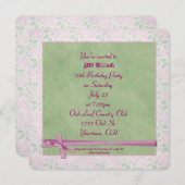 Invitation Anniversaire de la fête Bow (Devant / Derrière)