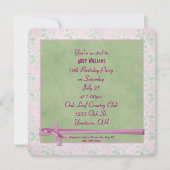 Invitation Anniversaire de la fête Bow (Devant)