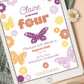 Invitation Anniversaire de la fête d'anniversaire Retro Butte