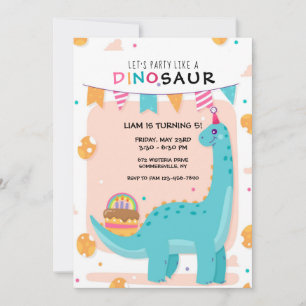 Invitation Anniversaire de la fête de Dino