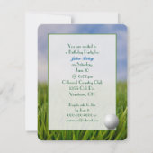 Invitation Anniversaire de la fête de golf (Dos)