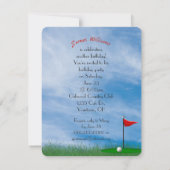 Invitation Anniversaire de la fête de golf (Dos)