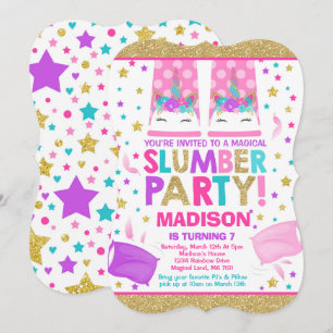 Invitation Anniversaire de la fête de la licorne S