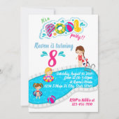 Invitation Anniversaire de la fête de la piscine (Devant)