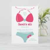 Invitation Anniversaire de la fête de la piscine (Debout devant)