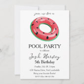 invitation anniversaire de la fête de la piscine d (Devant)