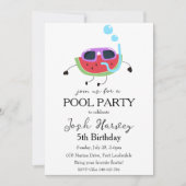 invitation anniversaire de la fête de la piscine d (Devant)