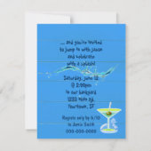 Invitation Anniversaire de la fête de la piscine de Bash (Dos)