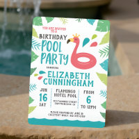 Anniversaire de la fête de la piscine tropicale de
