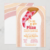 Invitation Anniversaire de la fête de la pizza (Devant / Derrière)