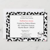 Invitation Anniversaire de la fête de la vache (Dos)