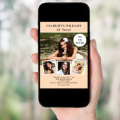 Invitation Anniversaire de la fête de pêche photo collage