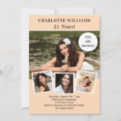 Invitation Anniversaire de la fête de pêche photo collage (Devant)