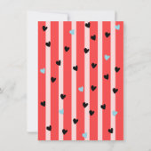 Invitation Anniversaire de la fête des pâtes dessinée à la ma (Dos)