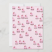 Invitation Anniversaire de la fête du Cupcake (Dos)