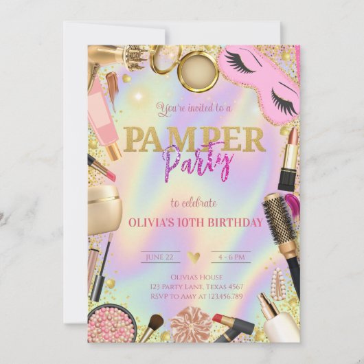 Invitation Anniversaire de la fête du Pamper (Devant)