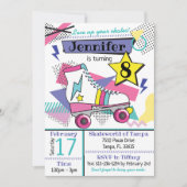 Invitation Anniversaire de la fête du patinage des années 80 (Devant)