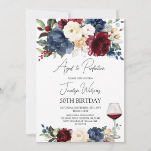Invitation Anniversaire de la fête du vin adulte