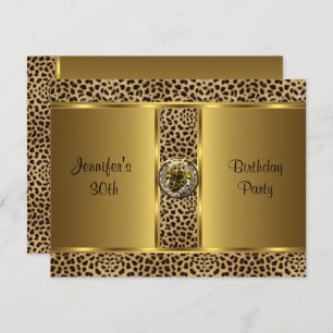 Invitation Anniversaire de la fête Gold Exotic Wil