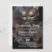 Invitation Anniversaire de la fête Masquerade (Devant)