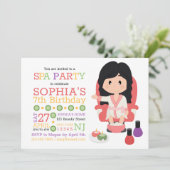 Invitation Anniversaire de la fête spa (Debout devant)