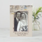 Invitation Anniversaire de la fête Starfish cadre photo (Debout devant)