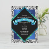 Invitation Anniversaire de la feuille poster de animal de la (Debout devant)