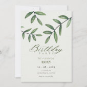 Invitation anniversaire de la feuille verte (Devant)