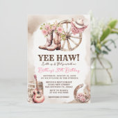 Invitation Anniversaire de la fille 21, 30e, 40e, Ouest rusti (Debout devant)